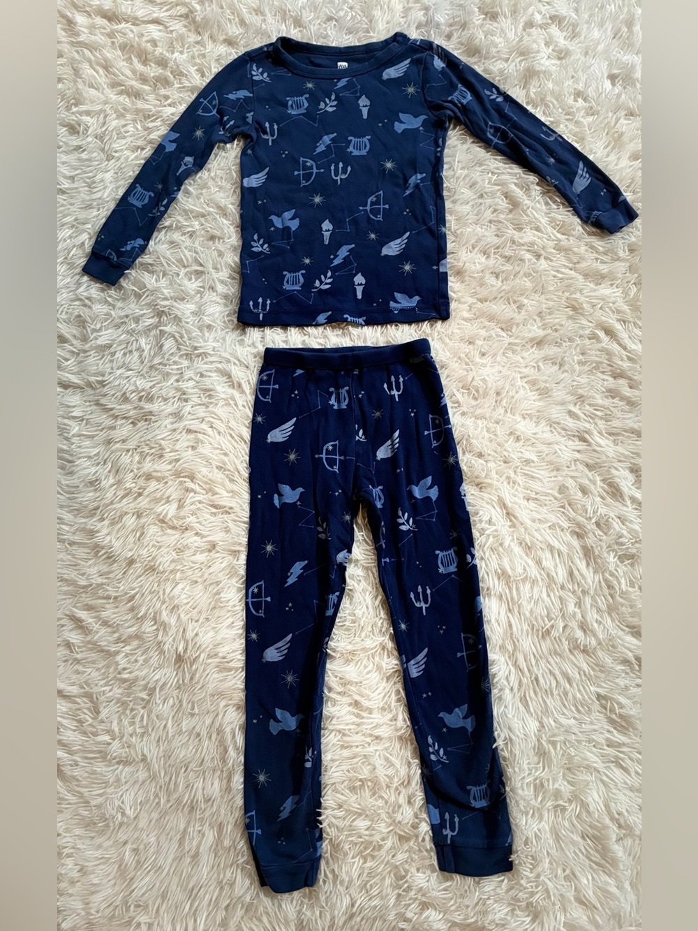 Tea Collection Greek Mythology Astrology Goodnight Pajama Pjs Set Unisex Blue 7